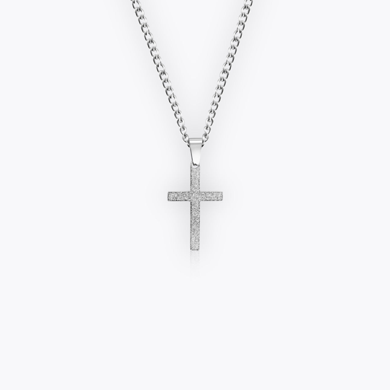 Frosted Cross Chain